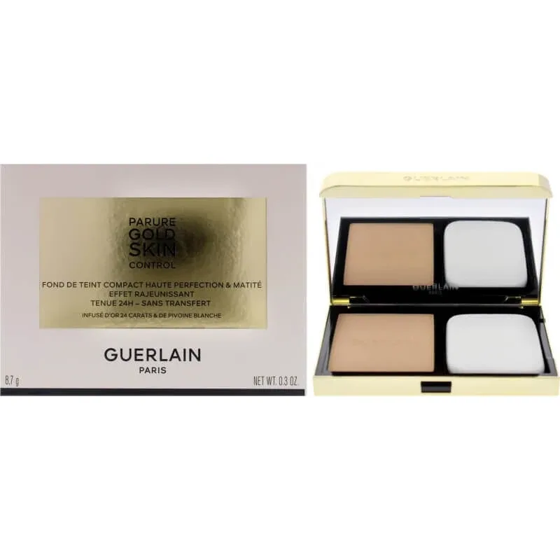 Guerlain Parure Gold Skin Control – fond de ten compact mat – nr. 3N neutru — preț și oferte