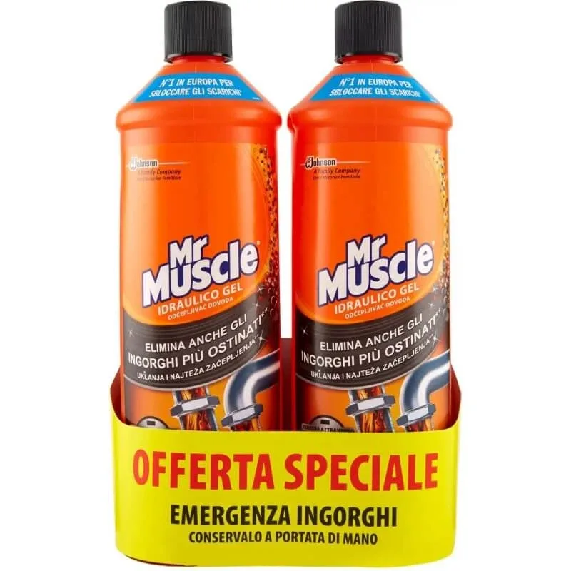 Mr Muscle Gel de curățare pentru instalații sanitare 3 în 1 – pachet de 2 x 1000 ml — preț și oferte
