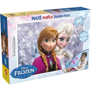 Lisciani Maxi puzzle cu două fețe „Frozen”, 60 de piese, 46881-874