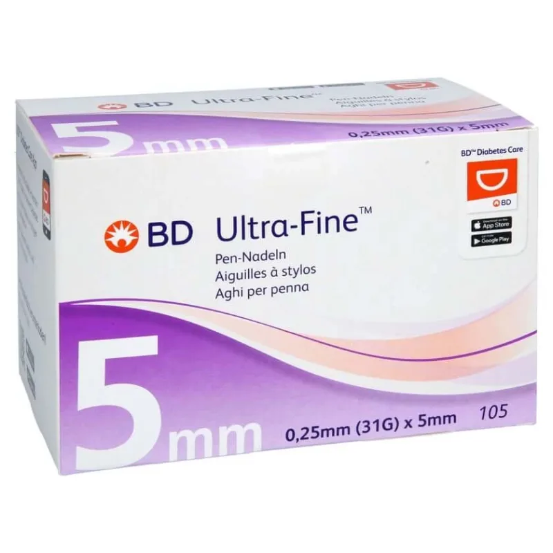 Bd Ace ultrafine 5 Mm 31 G 0.25 Mm 105 buc — preț și oferte