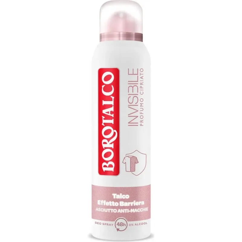 Borotalco Invisible cu parfum de pudră – deodorant spray cu eficacitate de 48 de ore, 150 ml — preț și oferte