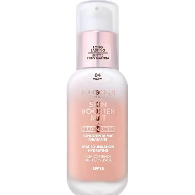Deborah Skin Booster Mat SPF 15 – fond de ten mat hidratant – nr. 04 warm — preț și oferte