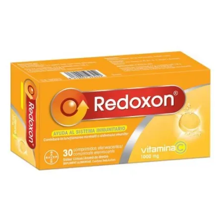 Redoxon cu aroma de lamaie 1000 mg, Bayer | 30 comprimate efervescente — preț și oferte