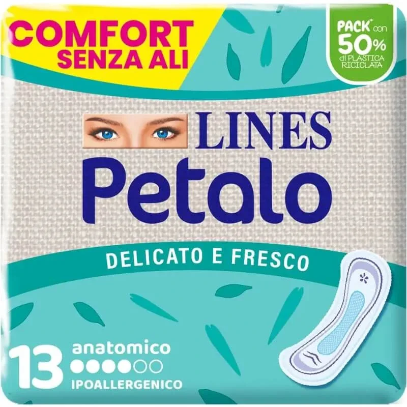 Lines Petalo – 13 tampoane anatomice pentru fluxuri ușoare și normale — preț și oferte