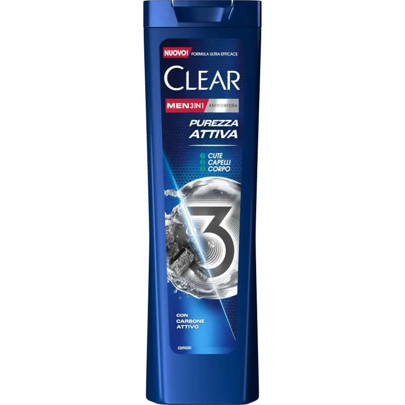 Clear Prospețime activă 3 în 1 – șampon antimătreață cu cărbune activ 225 ml — preț și oferte
