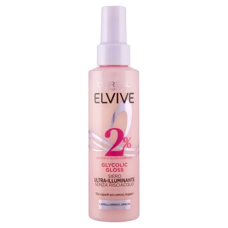 Elvive Glycolic Gloss – ser ultra-luminos, care conferă un aspect mătăsos, fără clătire, 150 ml — preț și oferte