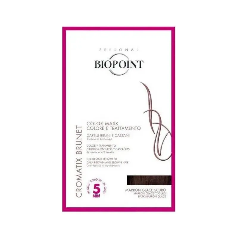 Biopoint Tratament de colorare Cromatix – mască de tratament pentru colorare în 5 minute, 30 ml, maro glacé închis — preț și oferte