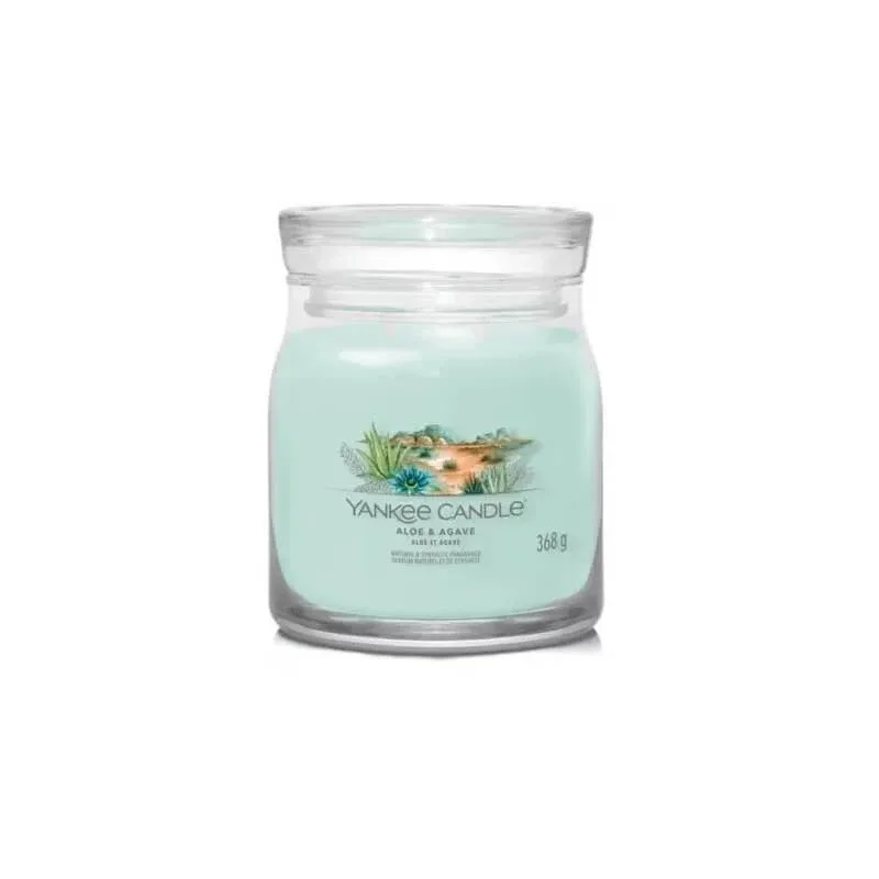 Yankee Candle Aloe &amp; Agave – lumânare parfumată medie din seria Signature, 368 g — preț și oferte