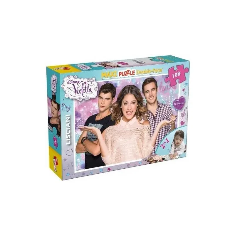 Lisciani Maxi puzzle cu două fețe, 108 piese, violet  43552 — preț și oferte
