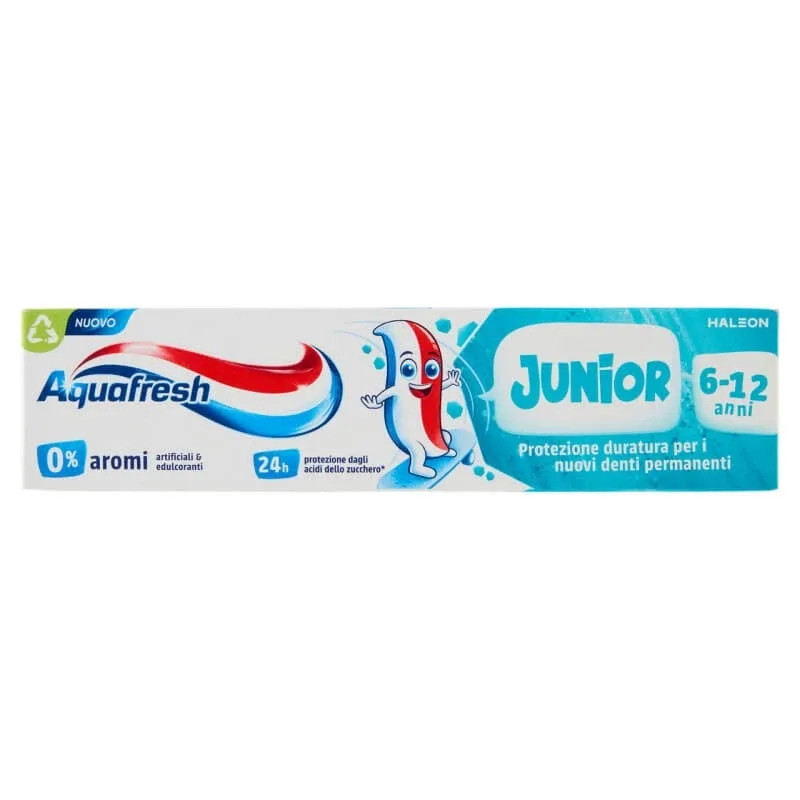 Aquafresh Junior 6-12 ani – pastă de dinți pentru copii cu protecție completă, 50 ml — preț și oferte