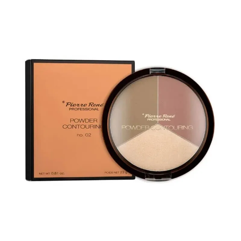 Pierre René Powder Contouring – paletă de machiaj pentru față nr. 02 — preț și oferte