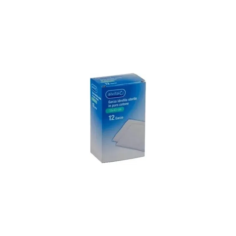 Alvita – tifon steril din bumbac pur – 12 bucăți de tifon de 18 x 40 cm — preț și oferte