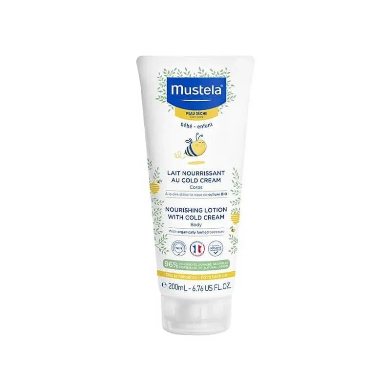 Mustela, lapte nutritiv cu cremă rece – pentru pielea uscată și delicată, 200 ml — preț și oferte