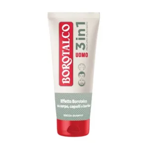 Borotalco pentru bărbați – șampon de duș 3 în 1 cu parfum de mosc, 200 ml