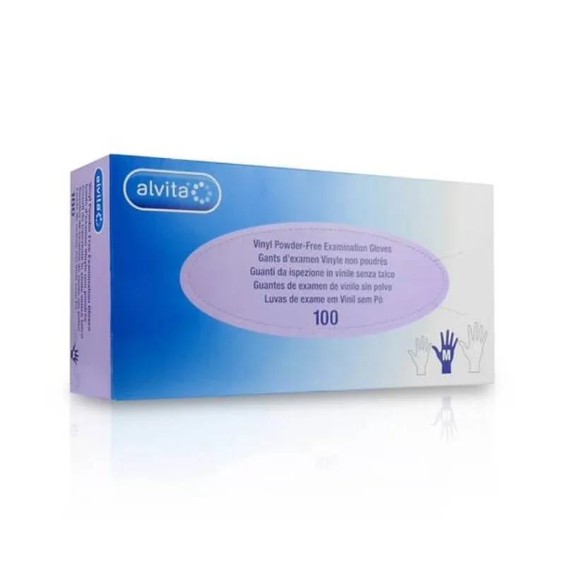 Alvita - 100 de mănuși din vinil fără praf, mărimea M — preț și oferte