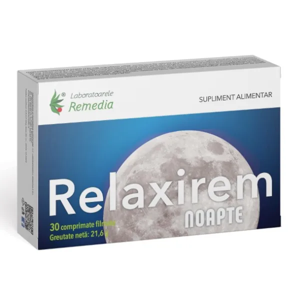 Relaxirem Noapte, Remedia | 30 comprimate filmate Laboratoarele Remedia — preț și oferte