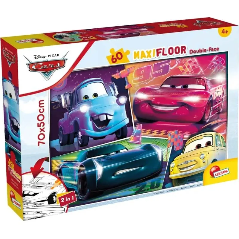 Lisciani Maxipuzzle cu două fețe Cars 3 Challenge, 60 de piese — preț și oferte