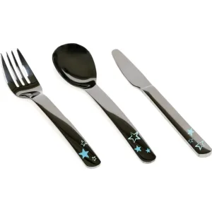Set de tacâmuri Kiokids din oțel inoxidabil - albastru deschis