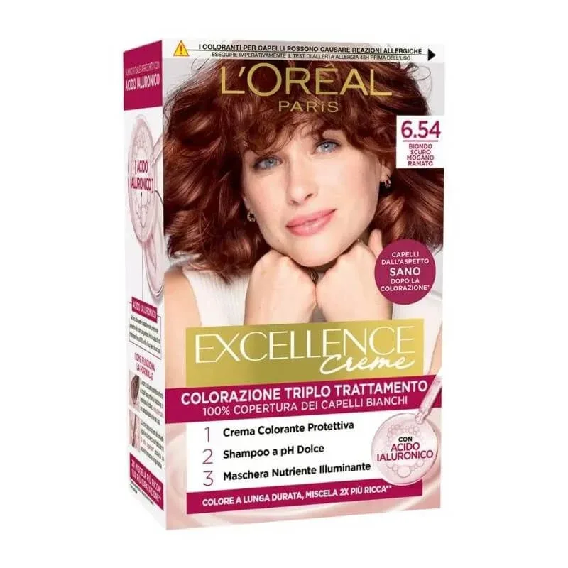 L'Oréal Paris Excellence Creme – tratament de colorare a părului nr. 6.54, blond închis cu nuanțe de mahon și cupru — preț și oferte