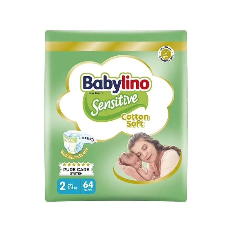 Babylino Sensitive - 64 de scutece mărimea 2 mini, 3-6 kg — preț și oferte