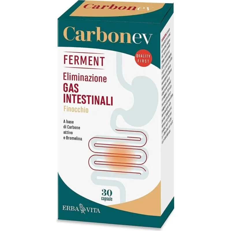 Carbon ev ferment 30 capsule – supliment alimentar pentru sănătatea intestinală — preț și oferte