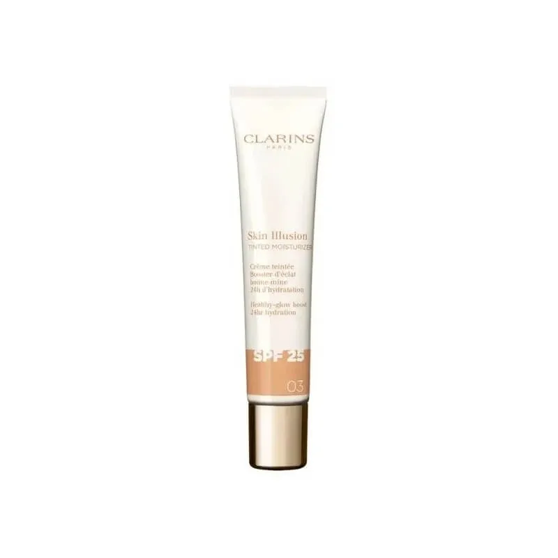 Clarins Skin Illusion Tinted Moisturizer – cremă hidratantă colorată cu SPF 25, nr. 03 — preț și oferte