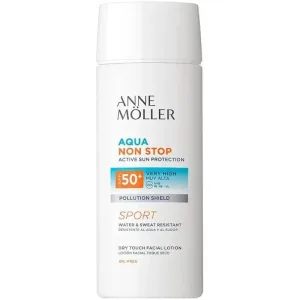 Anne Moller Cremă solară pentru față SPF 50+, loțiune cu textură uscată la aplicare, Aqua Non Stop Sport, protecție foarte ridicată, 75 ml