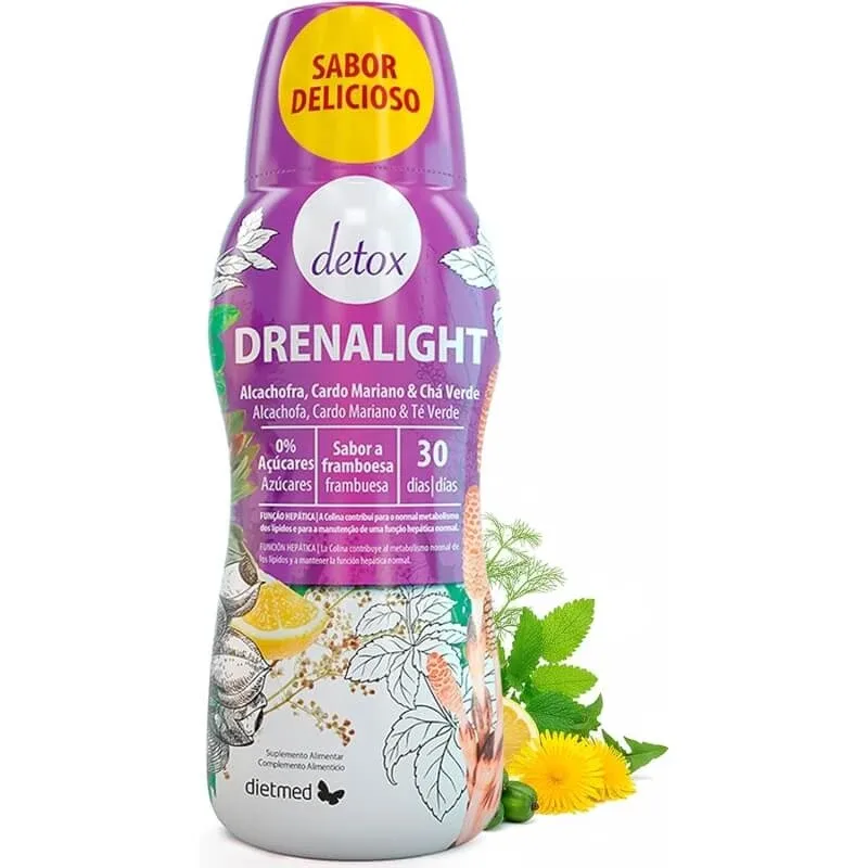 Drenalight detox 600 ml – supliment alimentar pentru drenaj, purificare și metabolismul lipidelor — preț și oferte