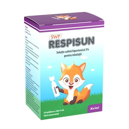 Respisun solutie salina hipertonica 3%, Sun Wave Pharma | 24 doze — preț și oferte