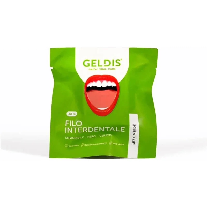 Geldis Mela verde – ață dentară extensibilă, cerată, neagră, 30 m — preț și oferte