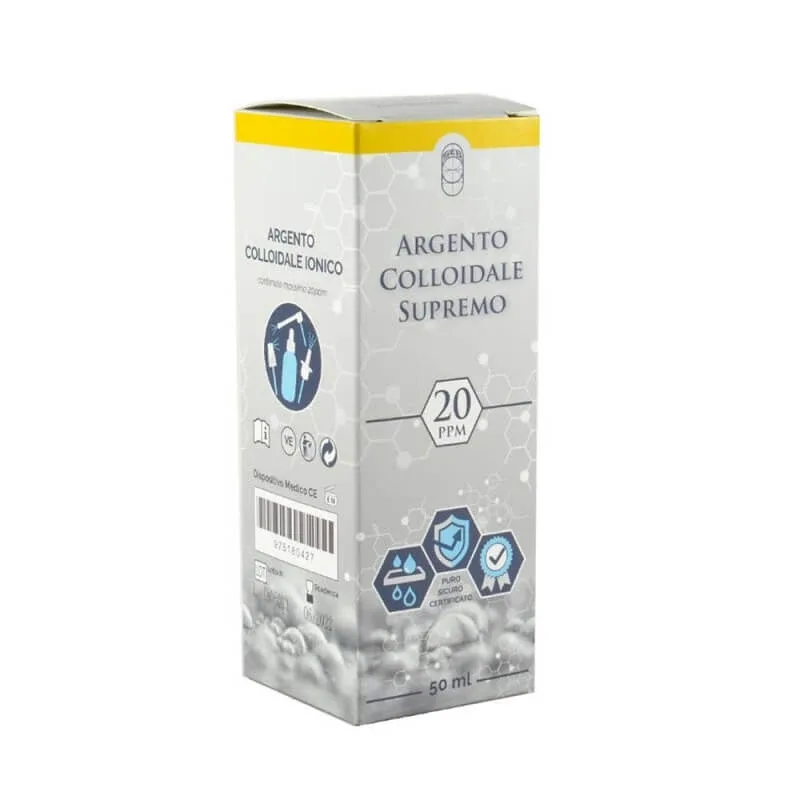 Argint coloidal ionic suprem 20 ppm – dispozitiv medical cu proprietăți antibiotice și antibacteriene, 50 ml — preț și oferte
