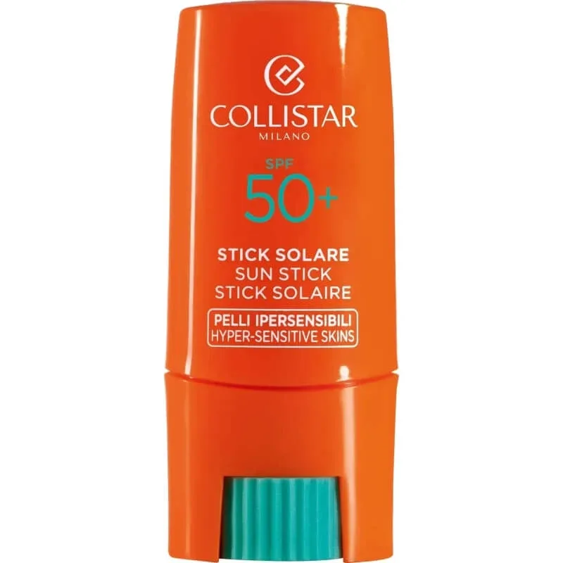 Collistar cremă solară pentru față cu factor de protecție solară 50+, stick, pentru piele hipersensibilă, protecție foarte ridicată, 9 g — preț și oferte