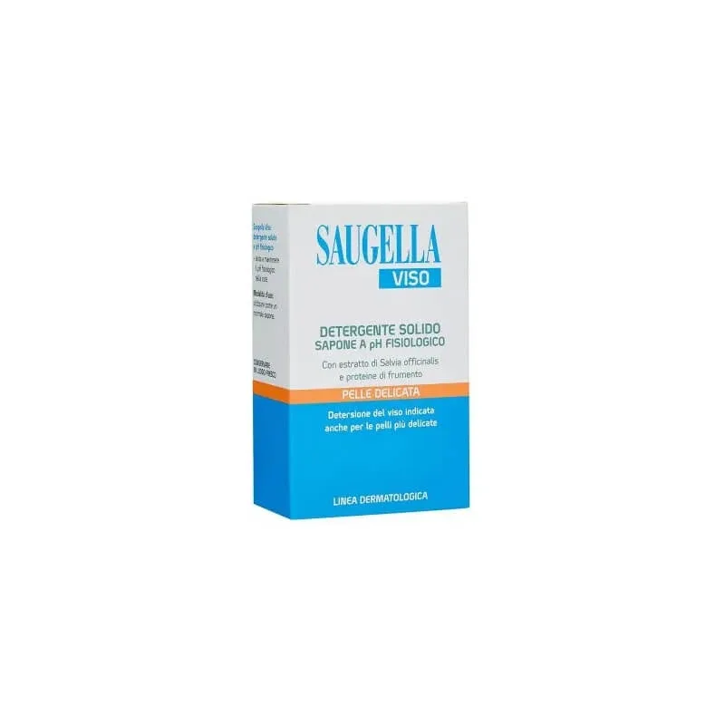 Saugella pentru față – săpun solid de curățare cu pH fiziologic, pentru pielea delicată, cu salvie și proteine din grâu, 100 g — preț și oferte
