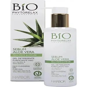 Phytorelax Sebum aloe vera – gel de curățare purificator pentru față, 200 ml