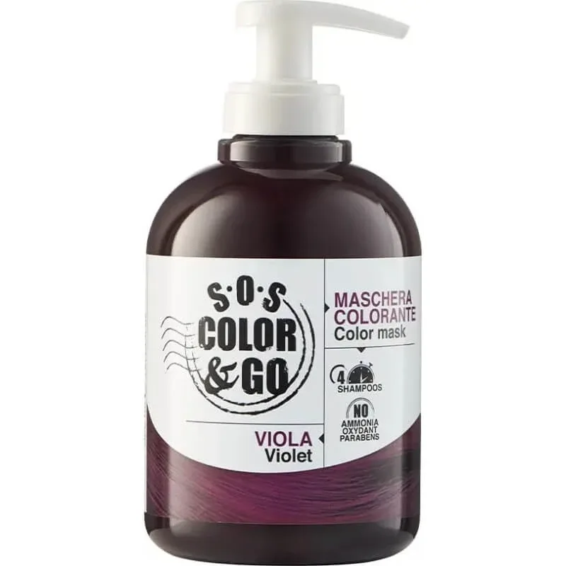 Alama Sos color &amp; go - mască de colorare și îngrijire 300 ml - violet — preț și oferte