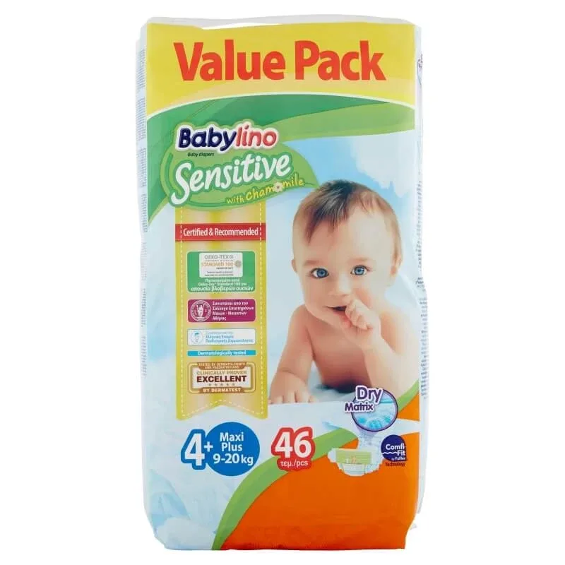 Babylino Sensitive maxiplus – 46 de scutece mărimea 4+, 10-15 kg — preț și oferte