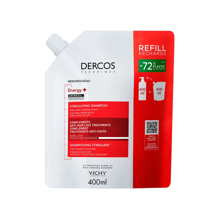 Rezerva eco sampon energizant Dercos Energy+, Vichy | 400 ml — preț și oferte