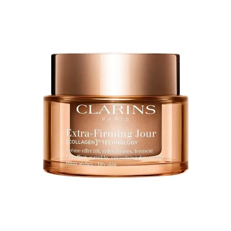 Clarins Extra-Firming Jour – tehnologia Collagen 3 – cremă de zi pentru tenul uscat, 50 ml — preț și oferte