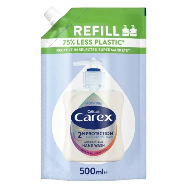 Rezerva sapun lichid antibacterian CAREX Hidratant, Luksja | 500 ml LUKSJA INFINITY — preț și oferte