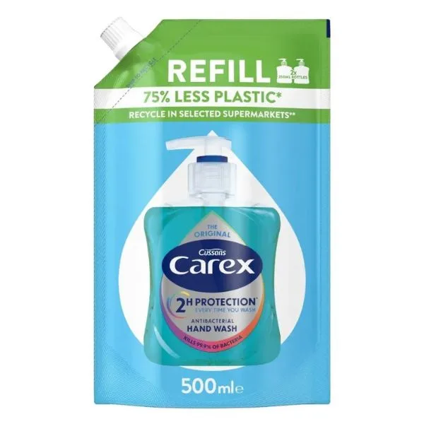 Rezerva sapun lichid antibacterian CAREX Original, Luksja | 500 ml LUKSJA INFINITY — preț și oferte