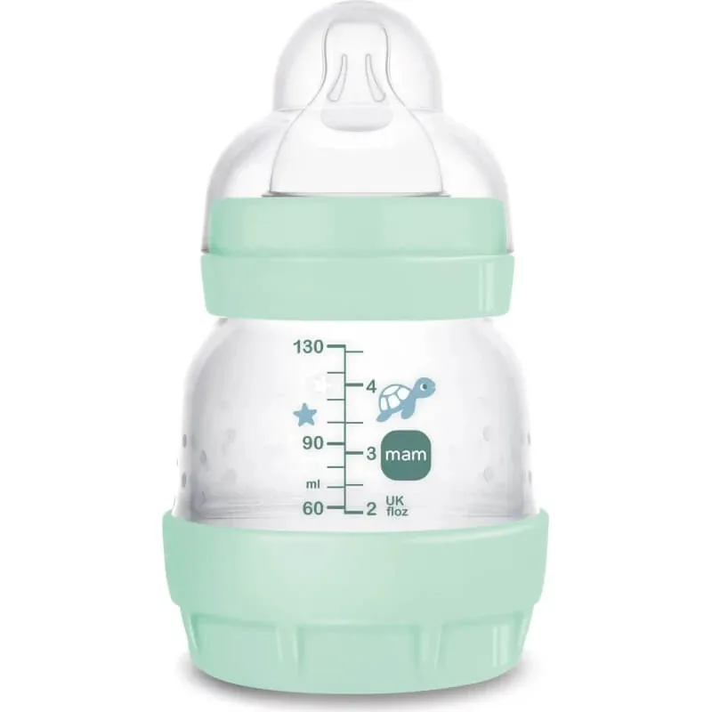 Mam Easy Start anti-colici – biberon 0 luni+, tetină din silicon, 130 ml, albastru — preț și oferte