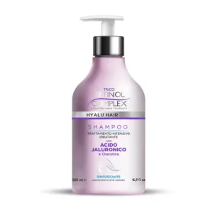 Șampon Retinol Complex Hyalu Hair – tratament intensiv cu acid hialuronic și cheratină, 500 ml