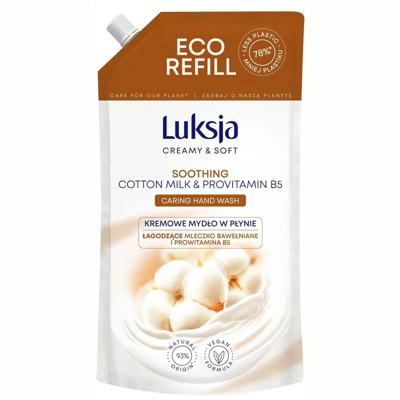 Rezerva sapun lichid CREAMY & SOFT XXL Soothing, Luksja | 900 ml LUKSJA INFINITY — preț și oferte
