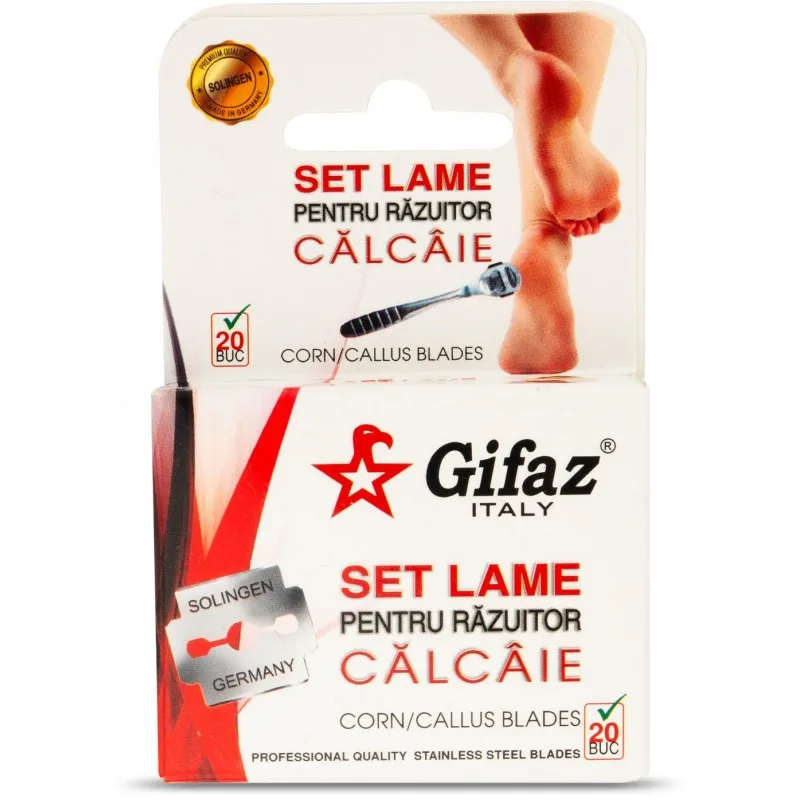 Rezerve lame pentru razuitor calcaie Gifaz | 20 lame GIFAZ PREMANA — preț și oferte
