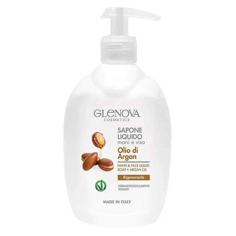 Glenova Săpun lichid pentru mâini și față cu ulei de argan regenerant, 500 ml — preț și oferte