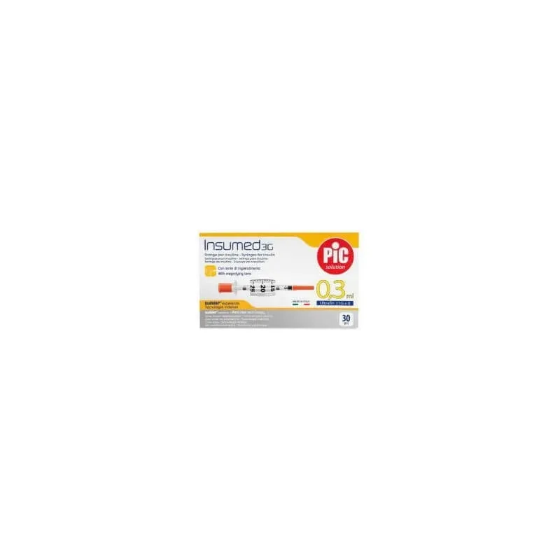 Pic Insumed - 30 de seringi pentru insulină de 0,3 ml, g31, 8 mm — preț și oferte
