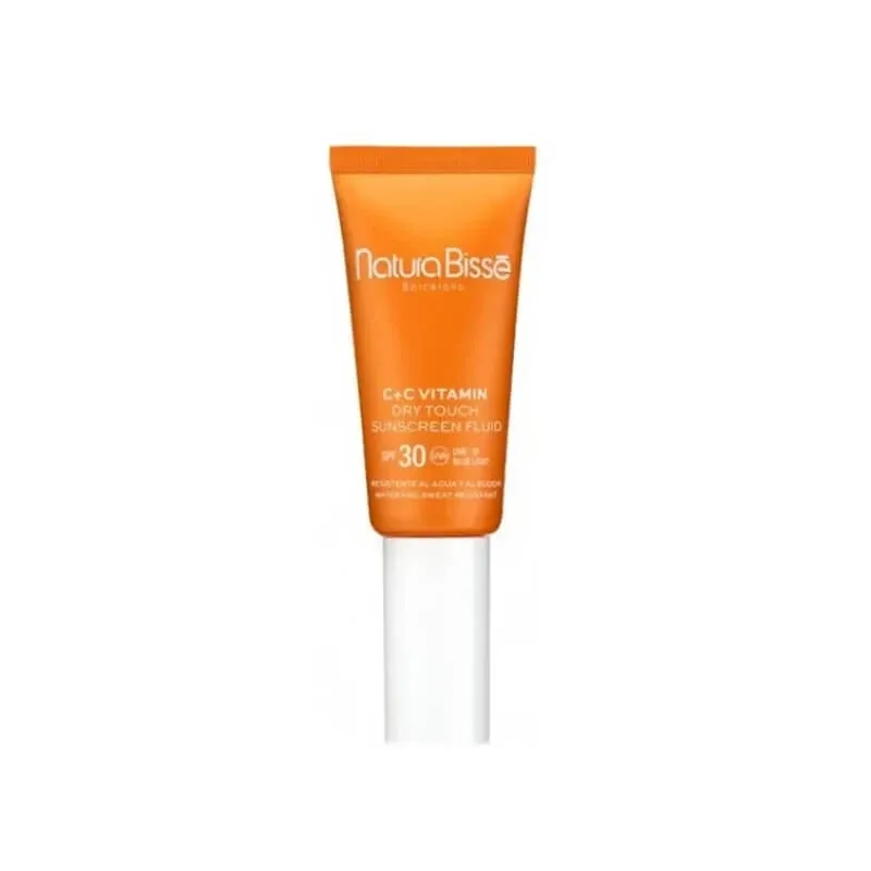 Natura Bisse Cremă solară pentru față SPF 30, fluid cu textură mată, cu vitamine C și C+, protecție ridicată, 30 ml — preț și oferte