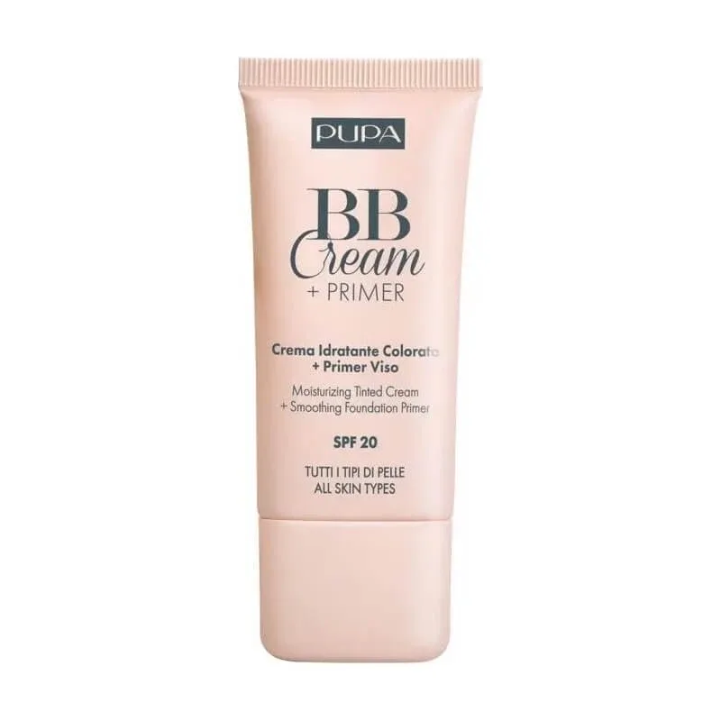 Pupa BB Cream + primer pentru toate tipurile de ten, SPF 20, nr. 001 nude — preț și oferte