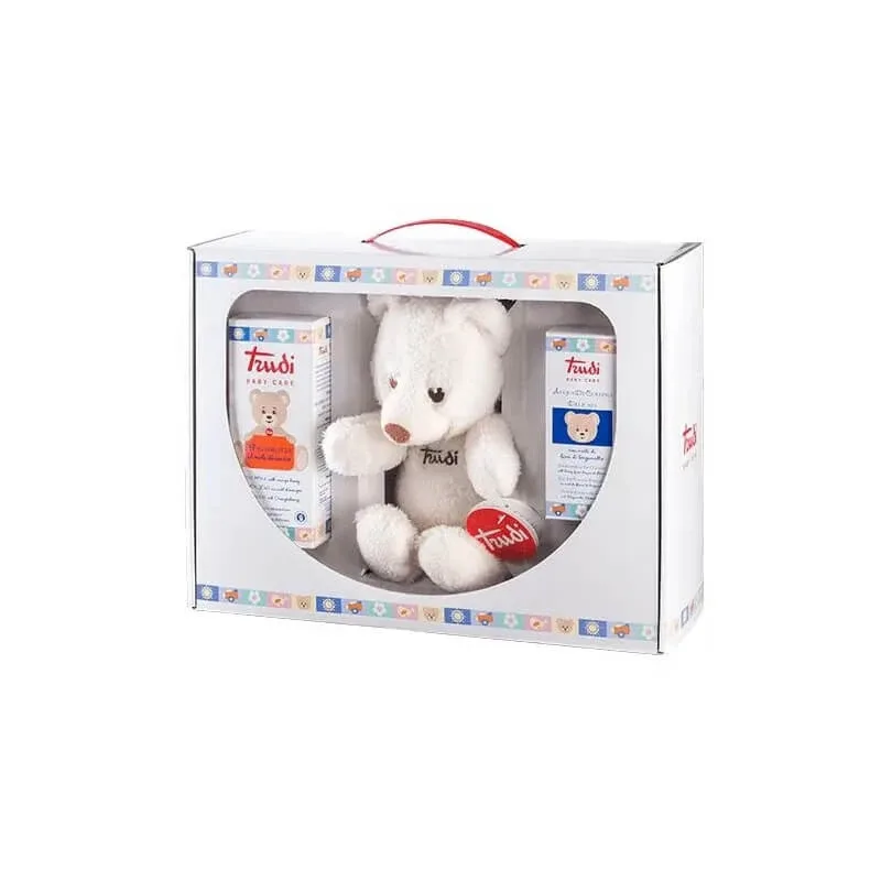 Trudi Set cadou Cremino – loțiune de baie cu miere de portocale + apă de colonie delicată + jucărie de pluș — preț și oferte