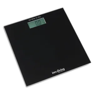 Inn-107b cântar digital de persoană, model slim, negru, cu ecran LCD mare